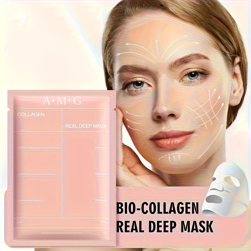 8pcs\u002F12pcs\u002F16pcs Bio Collagen Intensive Hydrating Mask Set, Deeply Moisturizes Skin for a Hydrated, Smooth, and Radiant Complexion, Enriched with Bio Collagen to Combat Dryness, Dullness, and Sagging, Collagen Face Mask, Facial Care, Animal-Free