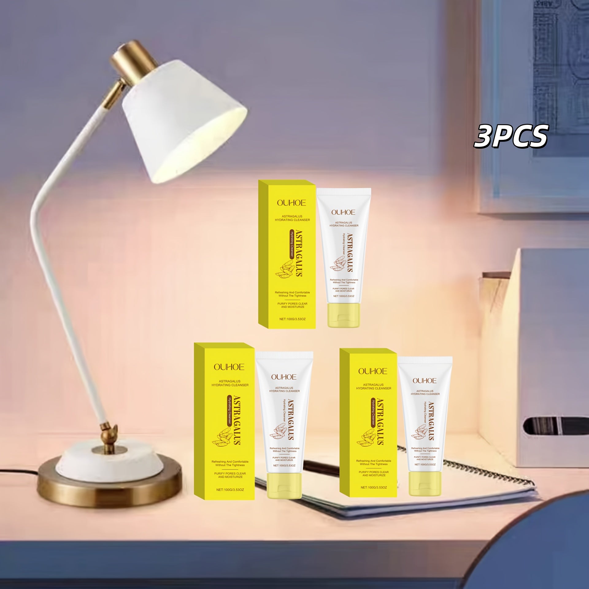 OUHOE Gel Formula Astragalus Suitable for Skin Types Cleansing Milk - Fragrance-Free Hydrating & Face Wash, Gel Suitable for Skin, Daily Gentle Cleanser for, &, Gel-Based for Complexion
