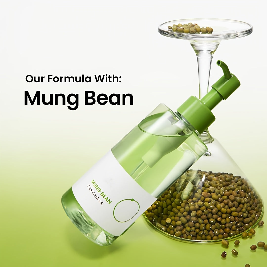 Mung Bean Cleansing Oil (6.76Fl.Oz\u002F And Mung Bean -Balanced Cleansing Foam (2.7Fl.Oz\u002F | Fragrance-Free | Makeup Remover And Deep Pore Cleanser | Double Cleansing Korean Skincare (Cleansing), Suitable for Sensitive Skin | Face Mask Cleanser