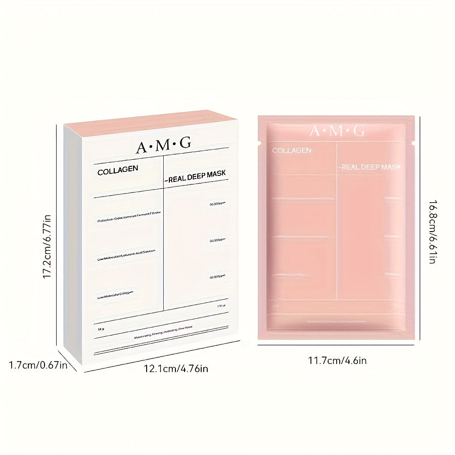 8pcs\u002F12pcs\u002F16pcs Bio Collagen Intensive Hydrating Mask Set, Deeply Moisturizes Skin for a Hydrated, Smooth, and Radiant Complexion, Enriched with Bio Collagen to Combat Dryness, Dullness, and Sagging, Collagen Face Mask, Facial Care, Animal-Free