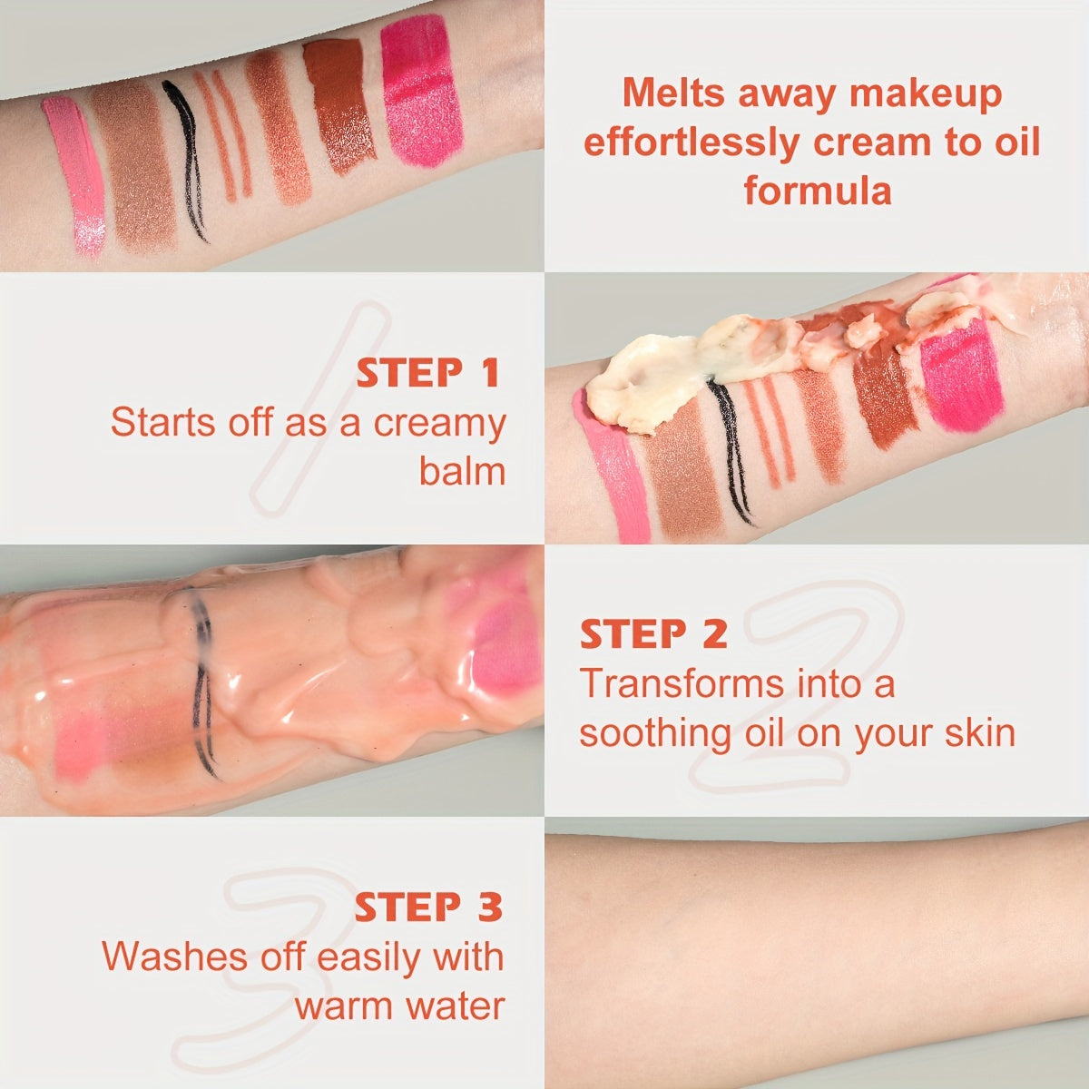Makeup Melting Cleansing Balm, Plant-Based Cleansing Cream, Gently Dissolves Dirt, Oil, and Facial Makeup Remover, Deep Cleansing, Moisturizing, Refreshing and Non-Greasy