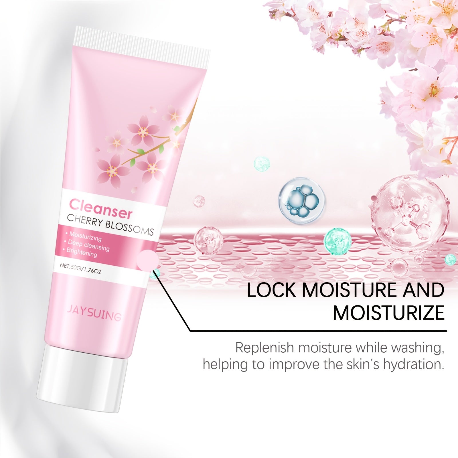 Cherry Blossom Hydrating Cleanser: A Refreshing, Moisturizing Cleanser That Gently Cleanses The Skin While Providing Hydration And Care. This Skincare Product Is Suitable for Daily Use And Is Available from Our Local Warehouse